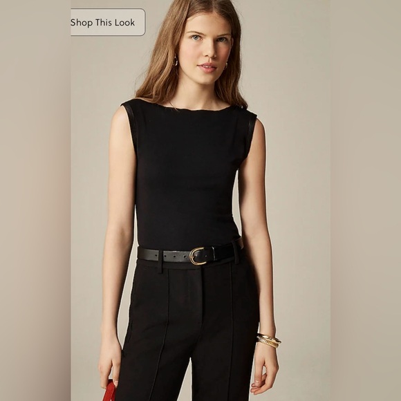 J.Crew Refined rib shell tank top in soft blush - Picture 4 of 7